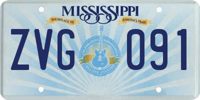 MS license plate ZVG091