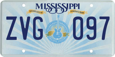 MS license plate ZVG097