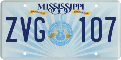 MS license plate ZVG107