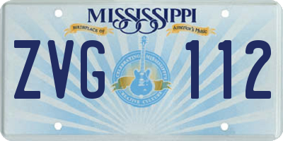 MS license plate ZVG112