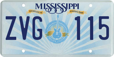 MS license plate ZVG115