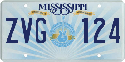 MS license plate ZVG124