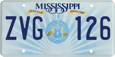 MS license plate ZVG126