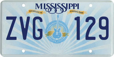 MS license plate ZVG129