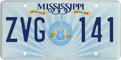 MS license plate ZVG141
