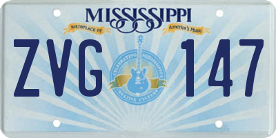 MS license plate ZVG147