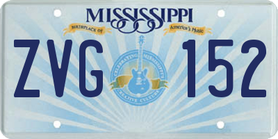 MS license plate ZVG152