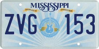 MS license plate ZVG153