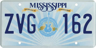 MS license plate ZVG162