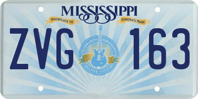 MS license plate ZVG163