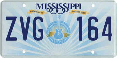 MS license plate ZVG164