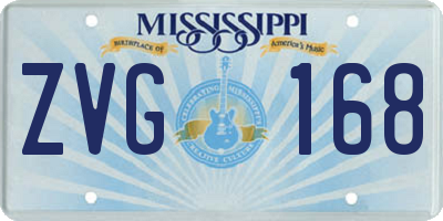 MS license plate ZVG168