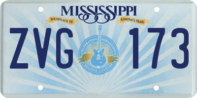 MS license plate ZVG173