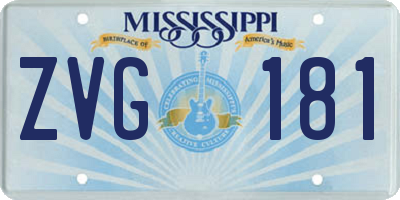 MS license plate ZVG181