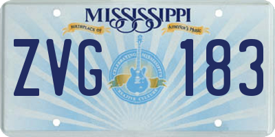 MS license plate ZVG183