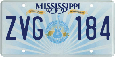 MS license plate ZVG184