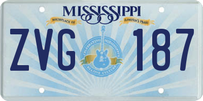 MS license plate ZVG187