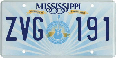 MS license plate ZVG191