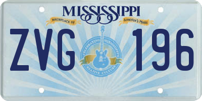 MS license plate ZVG196