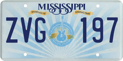 MS license plate ZVG197