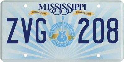MS license plate ZVG208