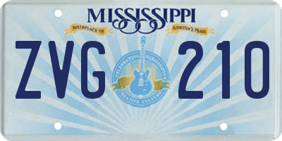 MS license plate ZVG210