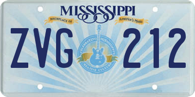 MS license plate ZVG212