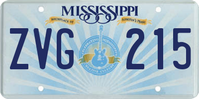 MS license plate ZVG215