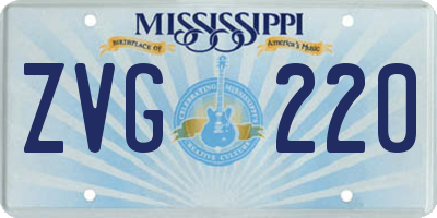 MS license plate ZVG220