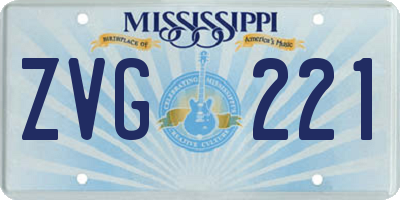 MS license plate ZVG221