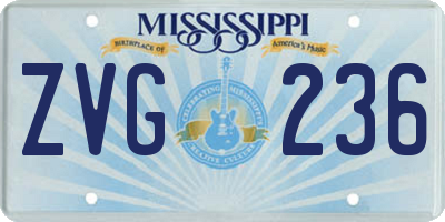 MS license plate ZVG236