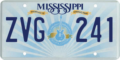 MS license plate ZVG241