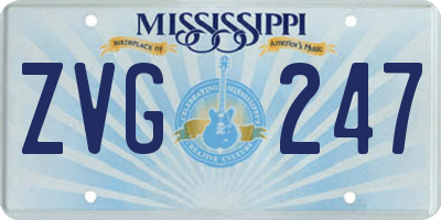MS license plate ZVG247