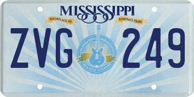 MS license plate ZVG249