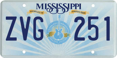 MS license plate ZVG251