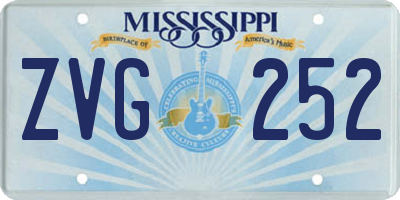 MS license plate ZVG252
