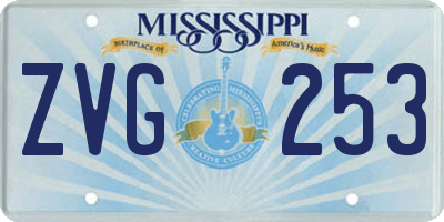 MS license plate ZVG253