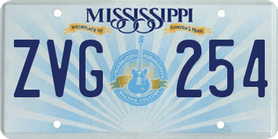 MS license plate ZVG254