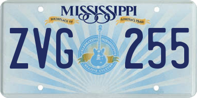MS license plate ZVG255