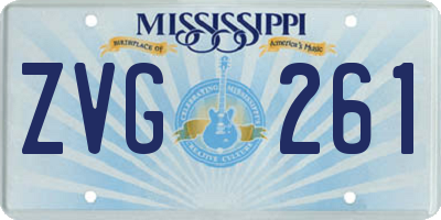 MS license plate ZVG261