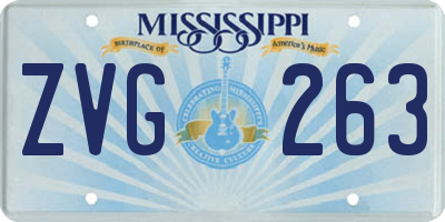 MS license plate ZVG263