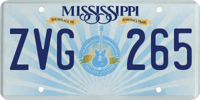 MS license plate ZVG265