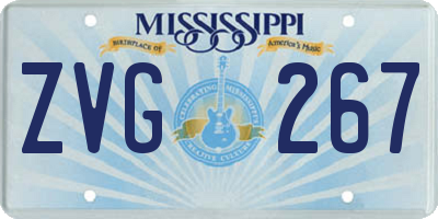 MS license plate ZVG267