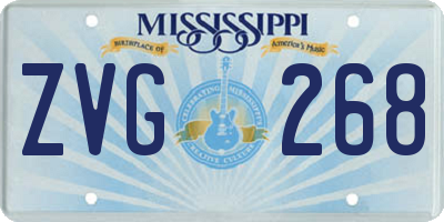 MS license plate ZVG268