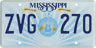MS license plate ZVG270