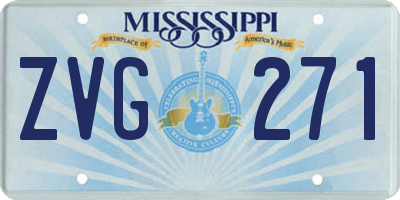 MS license plate ZVG271