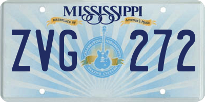 MS license plate ZVG272