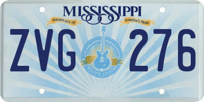 MS license plate ZVG276