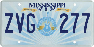 MS license plate ZVG277