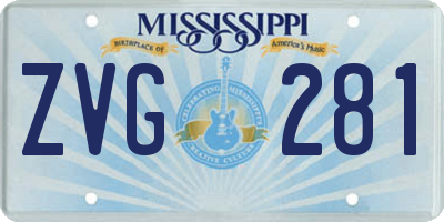 MS license plate ZVG281